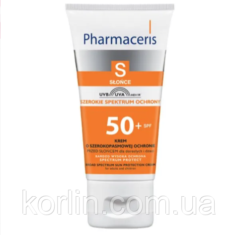 Pharmaceris S Сонцезахисний Крем із Широкосмугою Захискою SPF50+ 50 мл Польща Доставка з ЄС