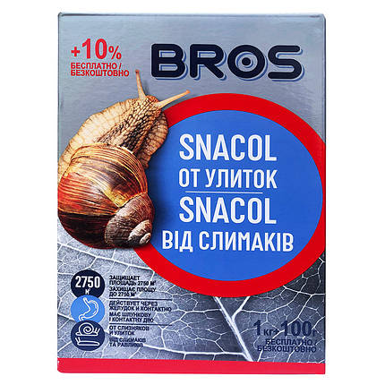 Засіб для знищення слимаків та равликів Snacol ("Снаколь"), 1 кг, від BROS, Польща, фото 1