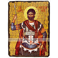 Икона Евстафий Плакида, Римский, Великомученик Полководец ,икона на дереве 130х170 мм
