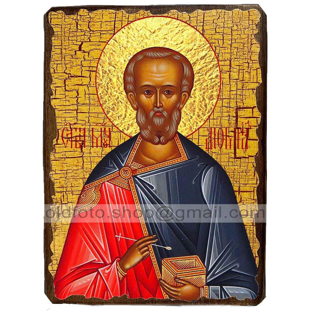 Икона Диомид Тарсянин, Никейский Мученик ,икона на дереве 130х170 мм