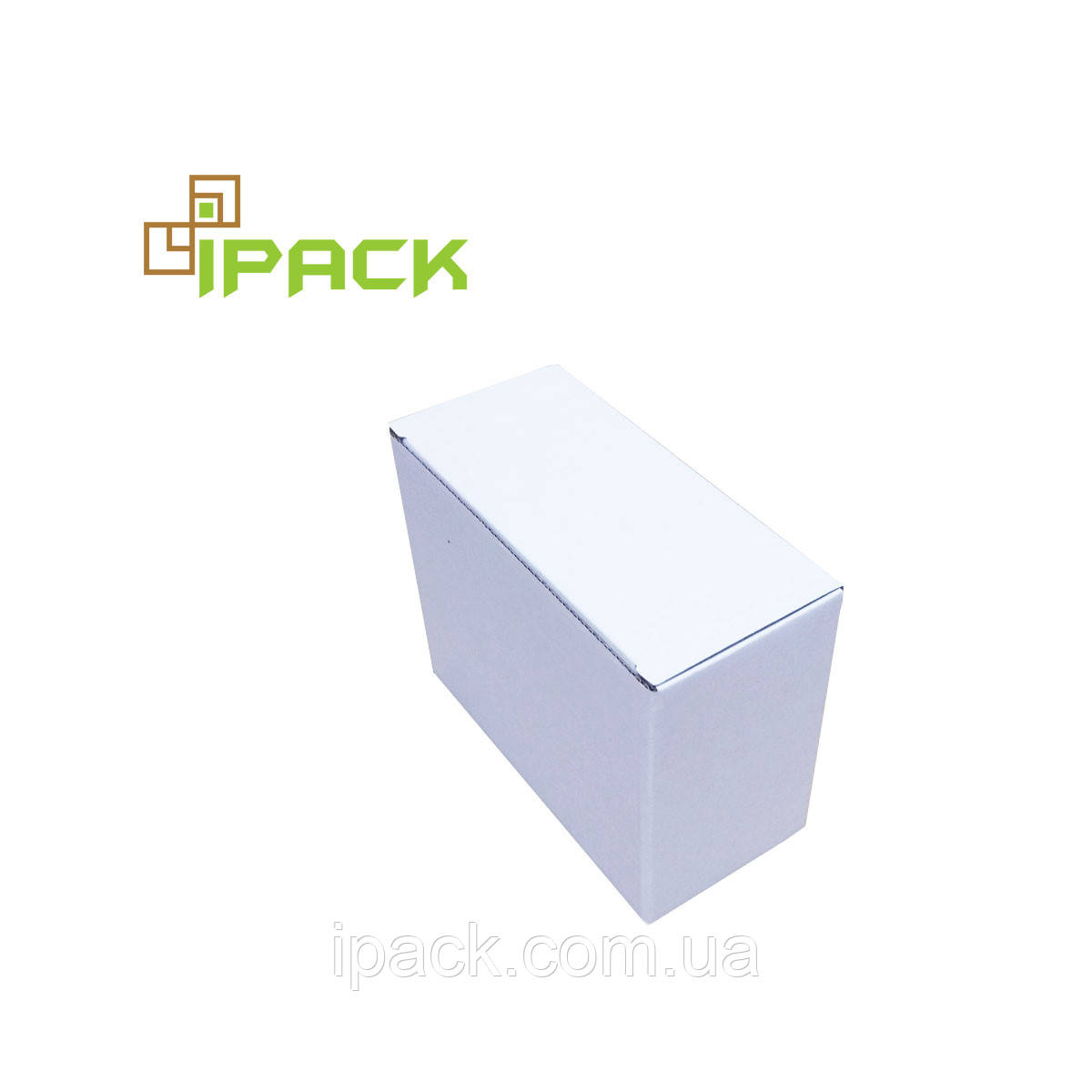 Коробка картонна самозбірна 155х70х120 мм біла мікрогофрокартон