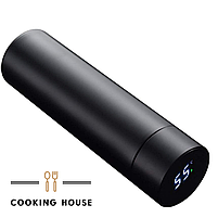 Розумний сенсорний термос Cooking House з LED touch екраном і індикатором температури 500 мл Чорний, фото 8