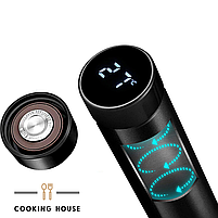 Розумний сенсорний термос Cooking House з LED touch екраном і індикатором температури 500 мл Чорний, фото 10