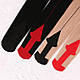 Панчохи Чорно-червоні 2/3 на 170 зі швом і слідами, фото 2