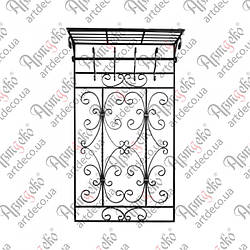 Вішалка настінна на 4 гачка 1450х815  Арт. 68.040