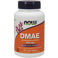 NOW Foods DMAE 250 mg, Диметилміноетанол (100 капс.)