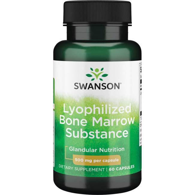 Лиофилизированное сировину, Swanson, Bone Marrow Substance, 500 мг, 60 капсул