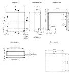 Навісний щит IP66 500x500x210 Eldon MAS0505021R5 з монтажною панеллю (металева розподільна шафа), фото 3