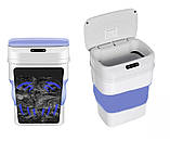 Відро для сміття з сенсорним датчиком складне 8 л сміттєвий кошик з автоматичним відкриттям ZSW-L11, фото 10