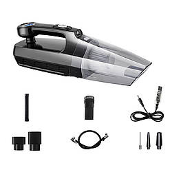 Автомобільний пилосос компресор 4 в 1 бездротовий з цифровим манометром Багатофункціональний насос AKS-9300