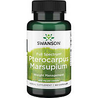 Птерокарпус, Swanson, Pterocarpus Marsupium, 400 мг, 60 капсул