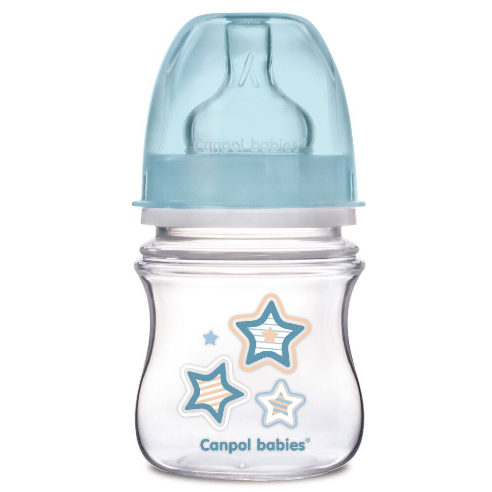Пляшка антиколікова сині зірки 120 мл Canpol Babies Easystart (5901691813120)