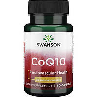 Коэнзим Q10, антиоксидант, Swanson, 30 мг, 60 капсул