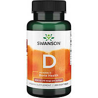 Вітамін Д, Swanson, Vitamin D, 400 IU (10 мкг), 250 капсул