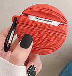 Чохол для навушників AirPods 1/2 баскетбольний м'яч NBA оранжево-чорний, фото 4