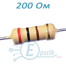 Резистор 200 Ом ±5% CFR 1Вт вивідний