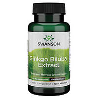 Гінкго Білоба, Ginkgo Biloba, Swanson, 60 мг, 120 капсул