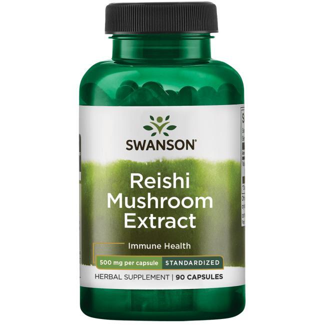Екстракт грибів рейші, Swanson, Reishi Mushroom Extract, 500 мг, 90 капсул