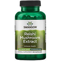 Екстракт грибів рейші, Swanson, Reishi Mushroom Extract, 500 мг, 90 капсул