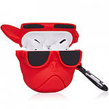 Чохол для навушників AirPods Pro бульдог червоний, фото 2