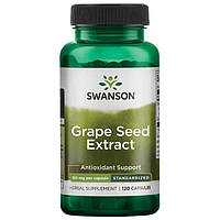 Экстракт виноградных косточек, Swanson, Grape Seed Extract, 50 мг, 120 капсул