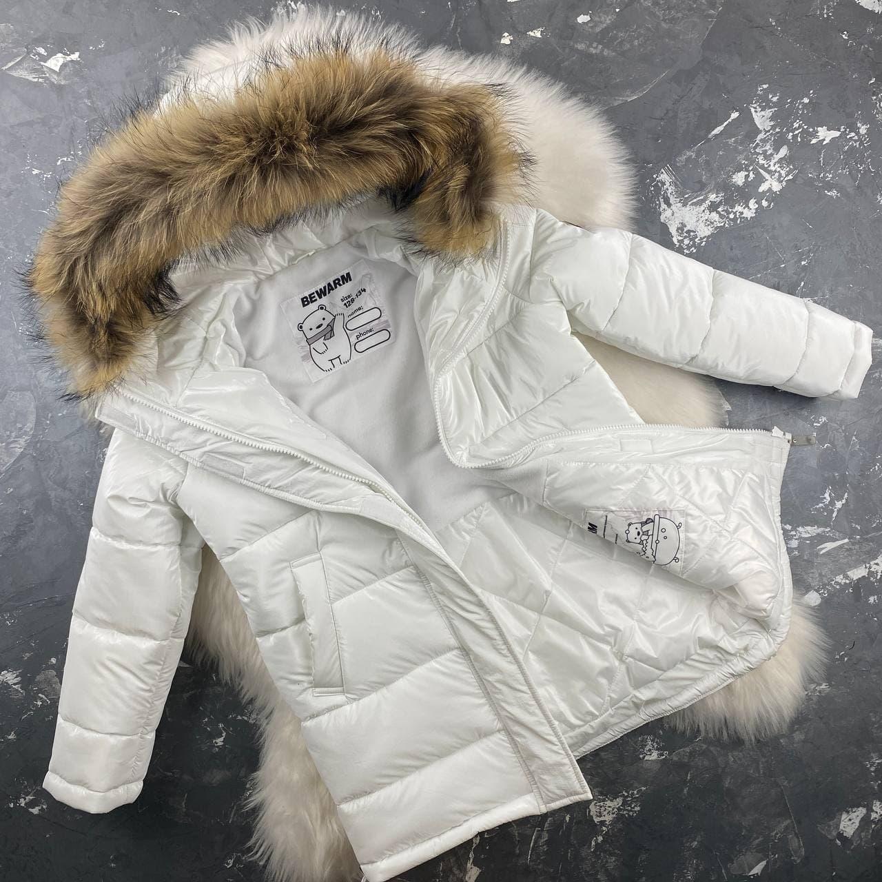 Зимова дитяча куртка - пальто Baribal White, фото 1