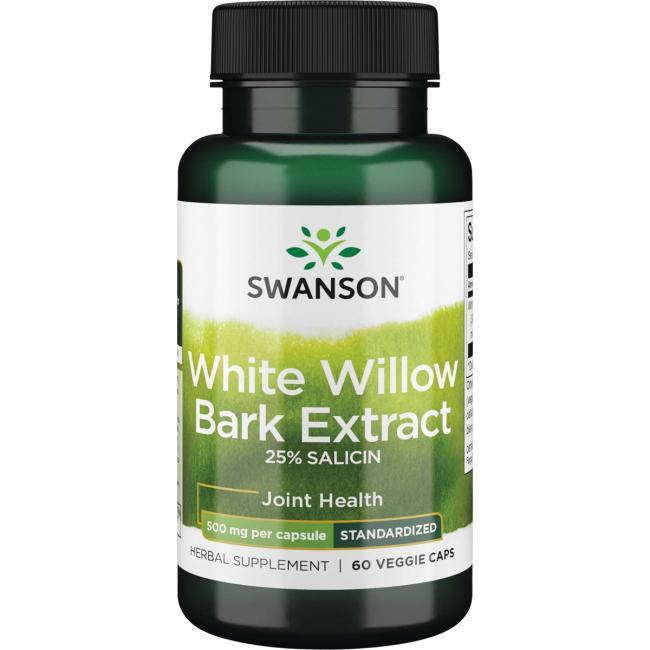 Екстракт кори верби білої, Swanson, Maximum Strength White Willow Bark, 500 мг, 60 капсул, фото 1