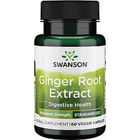Экстракт корня имбиря, Swanson, Ginger Root Extract, 200 мг, 60 капсул