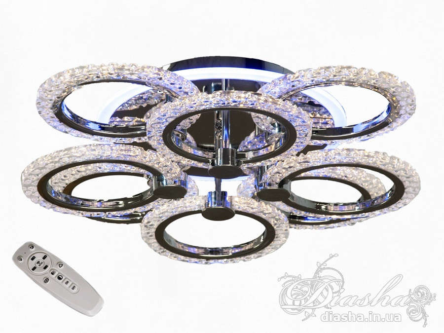 Світлодіодна люстра Diasha AS8180/4+4HR LED 3color dimmer, фото 1