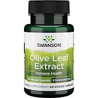 Экстракт оливковых листьев, Swanson, Olive Leaf Extract, 100 мг, 60 капсул