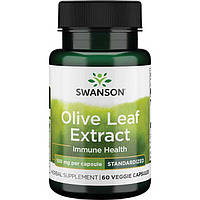 Екстракт оливкового листя, Swanson, Olive Leaf Extract, 100 мг, 60 капсул