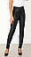 Жіночі лосини з еко-шкіри (тонкі) розміри 50, 52, колір чорний GF14400, фото 4