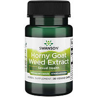 Екстракт горянки, Swanson, Horny Goat Weed Extract, 300 мг, 30 капсул
