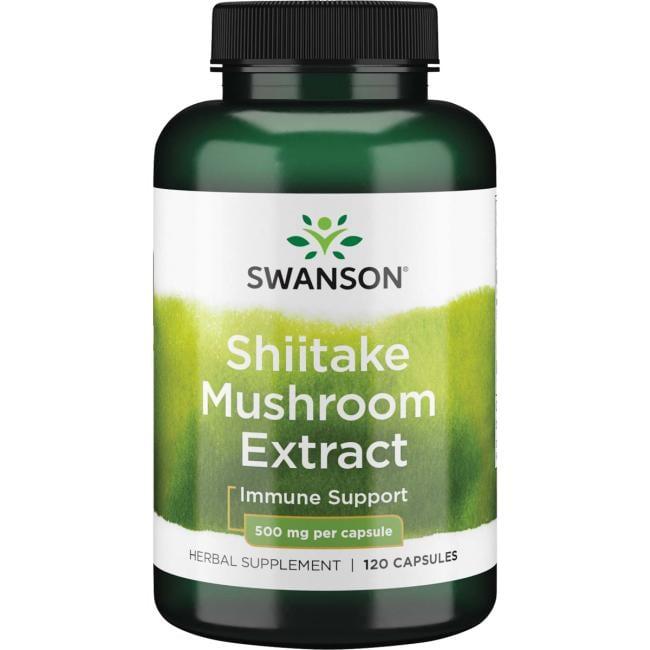 Екстракт гриба Шиітаке, Swanson, Shiitake Mushroom Extract, 500 мг, 120 капсул