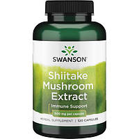 Экстракт гриба Шиитаке, Swanson, Shiitake Mushroom Extract, 500 мг, 120 капсул
