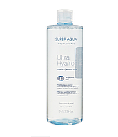 Увлажняющая мицеллярная вода Missha Super Aqua Ultra Hyalon Micellar Cleansing Water