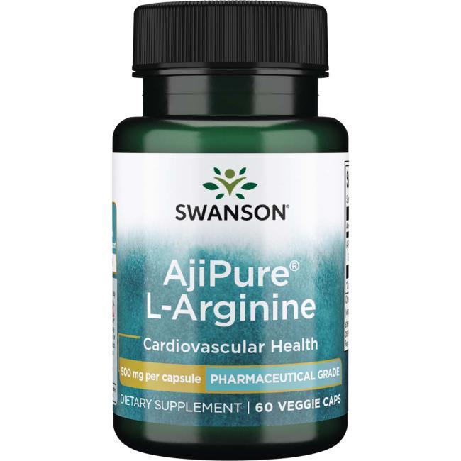 Аргінін-для поліпшення кровообігу, L-arginine, Swanson Ult, 500 мг, 60 капсул