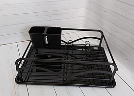 Сушарка для посуду з алюмінію з піддоном 41х28х13,5 KM-0755