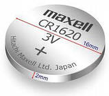 Літієва батарейка Maxell "таблетка" CR1620 1шт/уп, фото 2