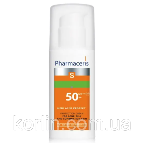 Pharmaceris S Medi Acne Protect Сонцезахисний Крем Від Стрибної Акне SPF 50+ 50 мл Польща Доставка з ЄС