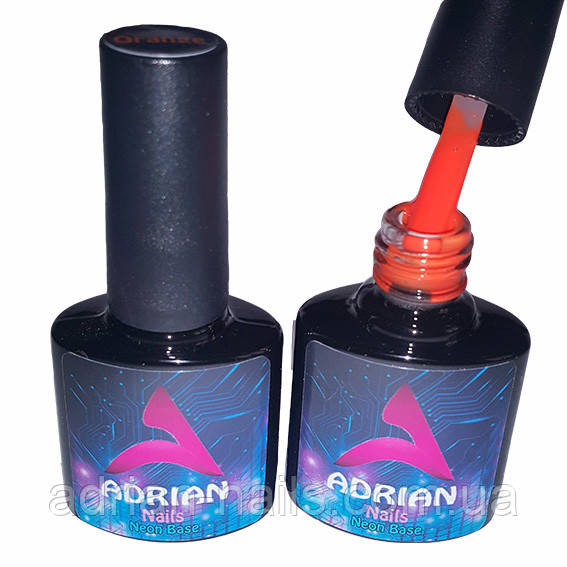 Неонова База Adrian Nails — Neon Base Orange — 10ml, фото 1