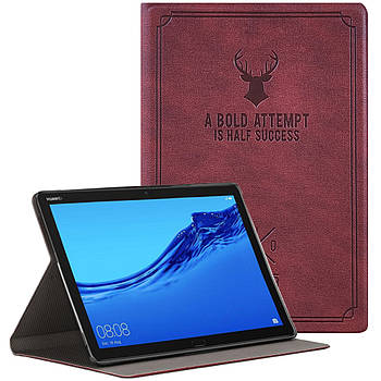 Чохол-книжка Deer Case для Huawei MediaPad M5 Lite 10.1 (Wake / Sleep) Wine Red