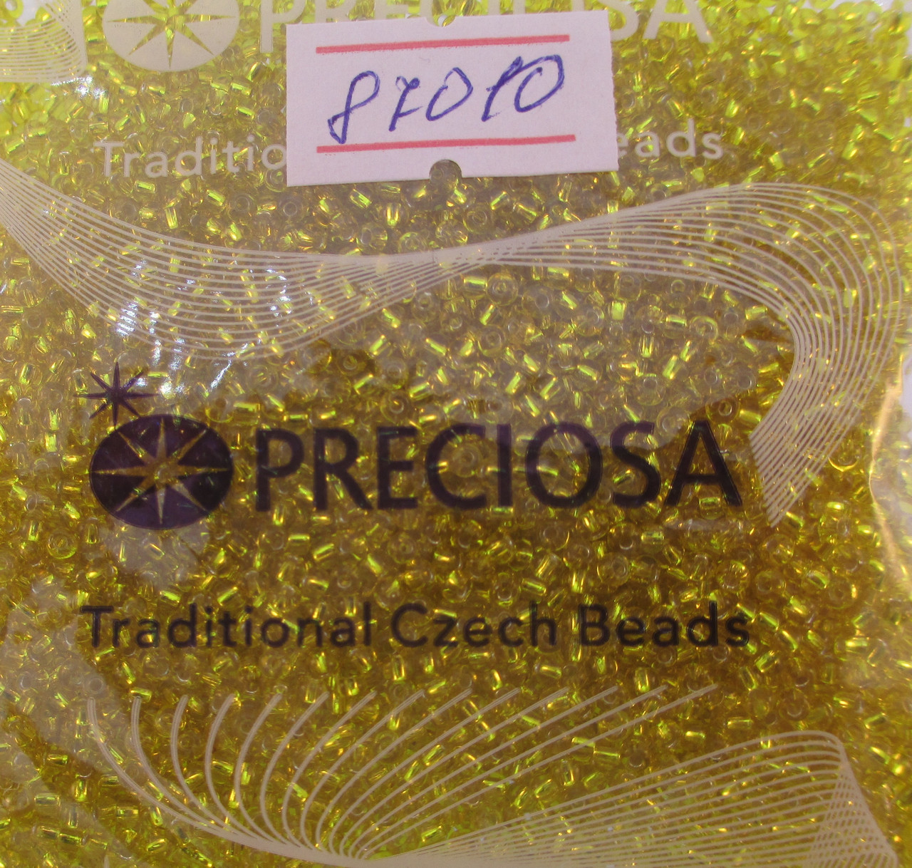 Бісер 10/0, колір — жовте золото No87010 (пач.50 грамів)