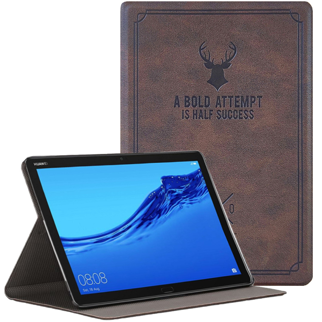 Чохол-книжка Deer Case для Huawei MediaPad M5 Lite 10.1 (Wake / Sleep) Dark Brown