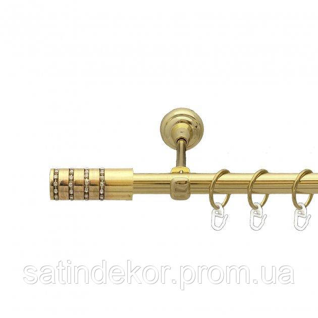 Карниз для Штор Металлический БАРАМЕЛЛА Однорядный 19мм 1.6м Золото ...