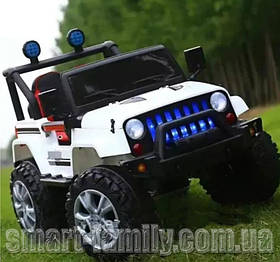 Дитячий електромобіль Jeep (2 мотори по 15W, MP3, USB) ДЖИП Baby Tilly T-7843 WHITE Білий