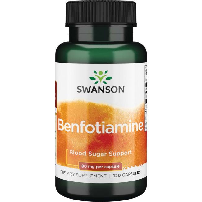 Бенфотиамин, Swanson, Benfotiamine, 80 мг, 120 капсул