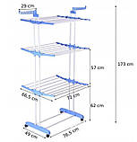 Складана сушарка для білизни Garment Rack With Wheels, фото 3