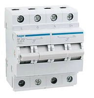 Модульний Перемикач однофазний Hager SF263 I-0-II 1+N 63А/230В 4м