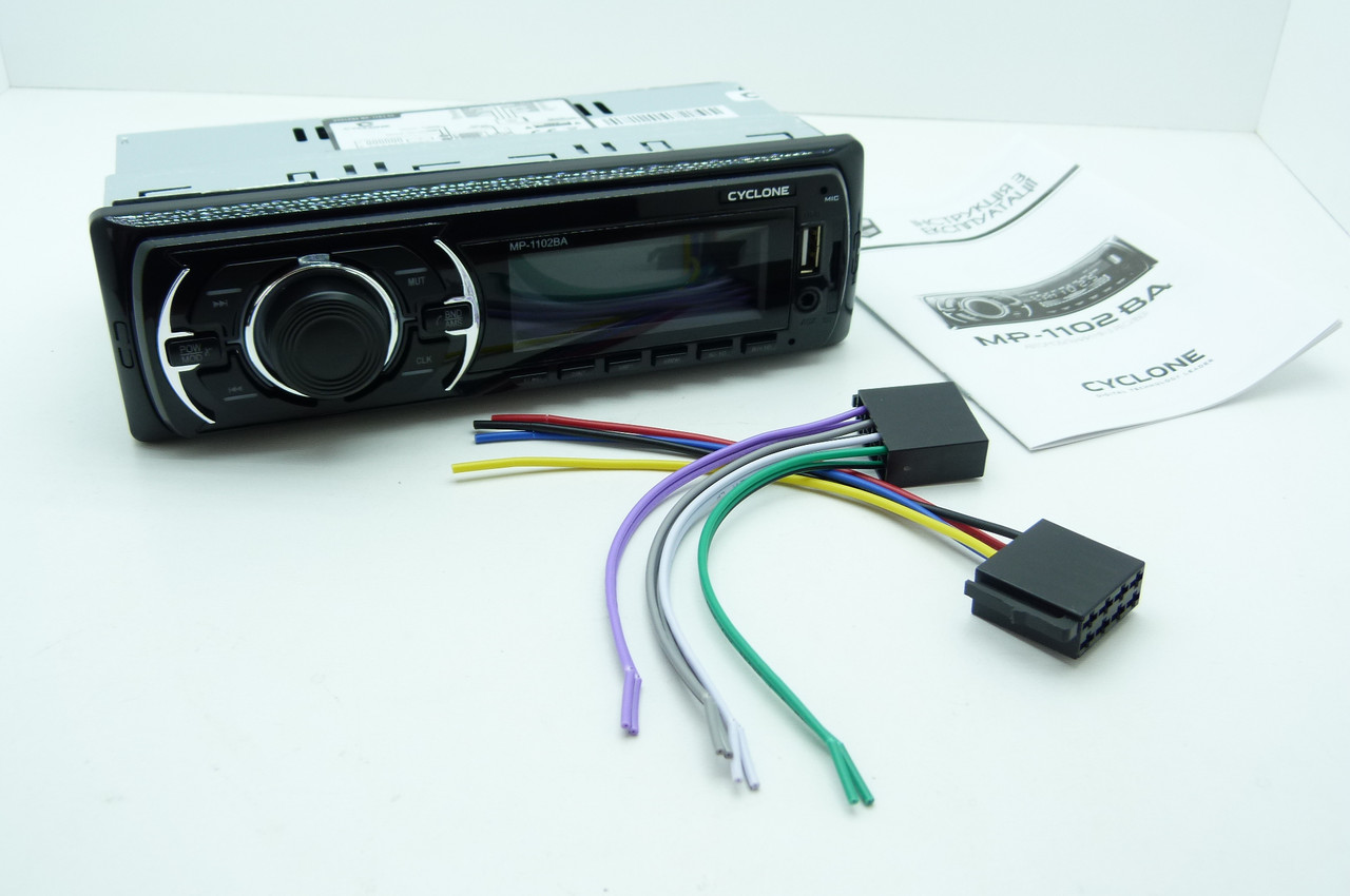 Автомагнитола с блютузом USB Радио AUX Cyclone MP-1102G BA - фото 4 - id-p1441679963